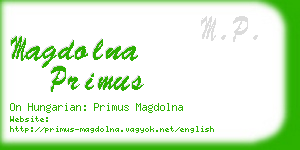 magdolna primus business card